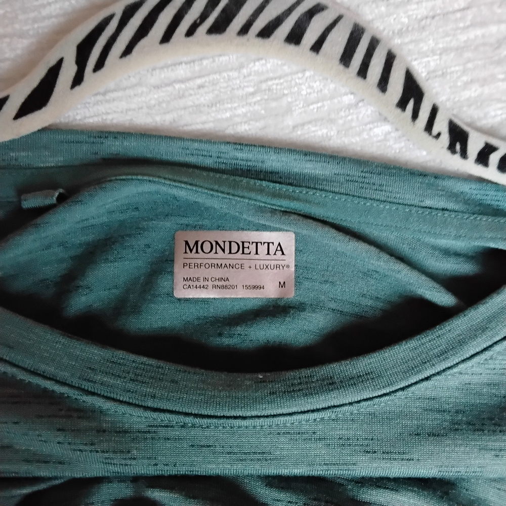 Mondetta Teal M Short Sleeve Active Top Pre Loved - Picture 7 of 8